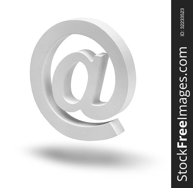 E-mail sign symbol floating isolated