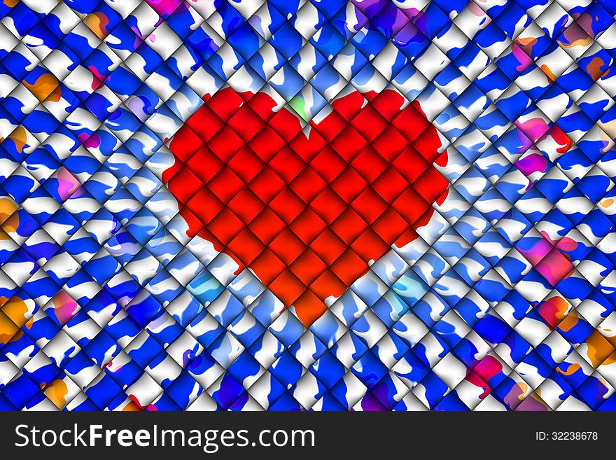 Heart abstract background
