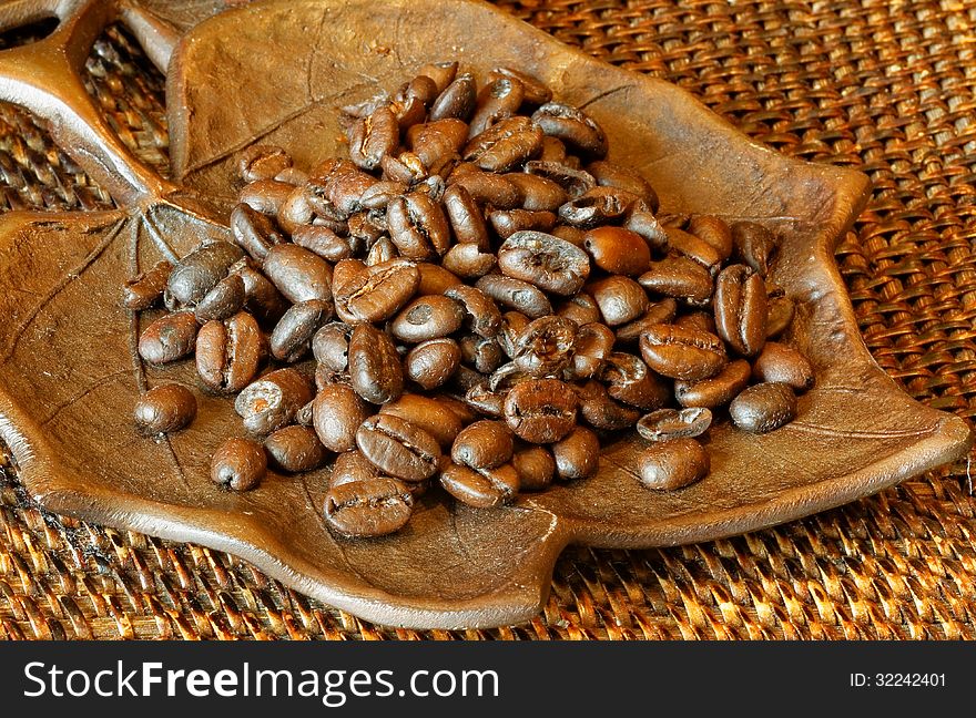 Close up of coffee beans