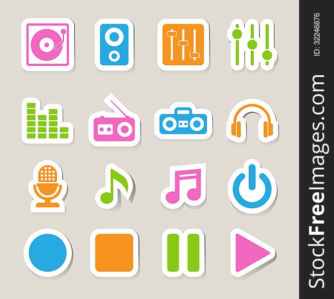 Music icon set.