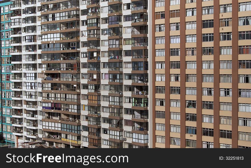 Inner city high-rise apartments