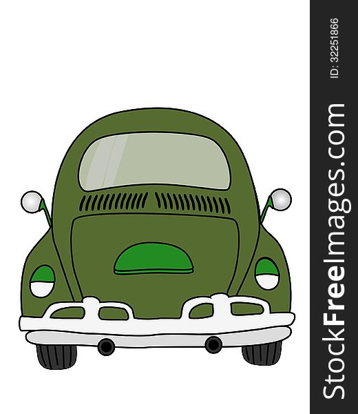 Green Car Cartoon