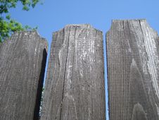 Aged Wooden Fence Stock Image