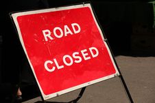 Road Closed Sign Royalty Free Stock Photography
