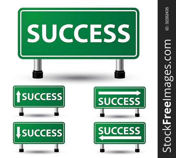 Vector illustration of success sign