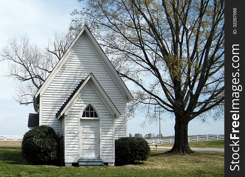 This is a shot of a little country church in a rural area of Bertie County in North Carolina,USA. This is a shot of a little country church in a rural area of Bertie County in North Carolina,USA