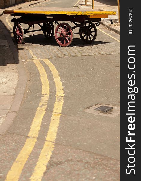 Abandoned old cart on the backstreet in Brixton, London