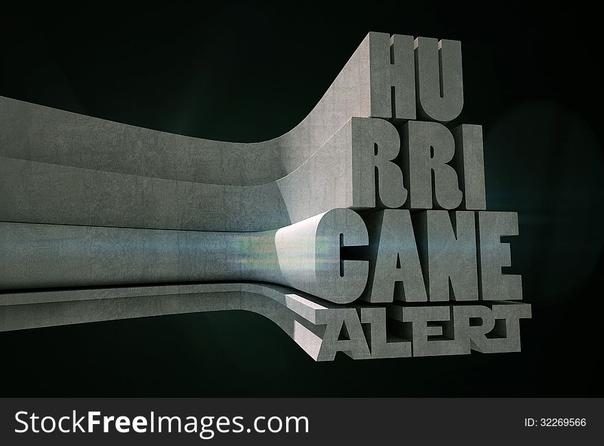 3d design. Hurricane alert and background