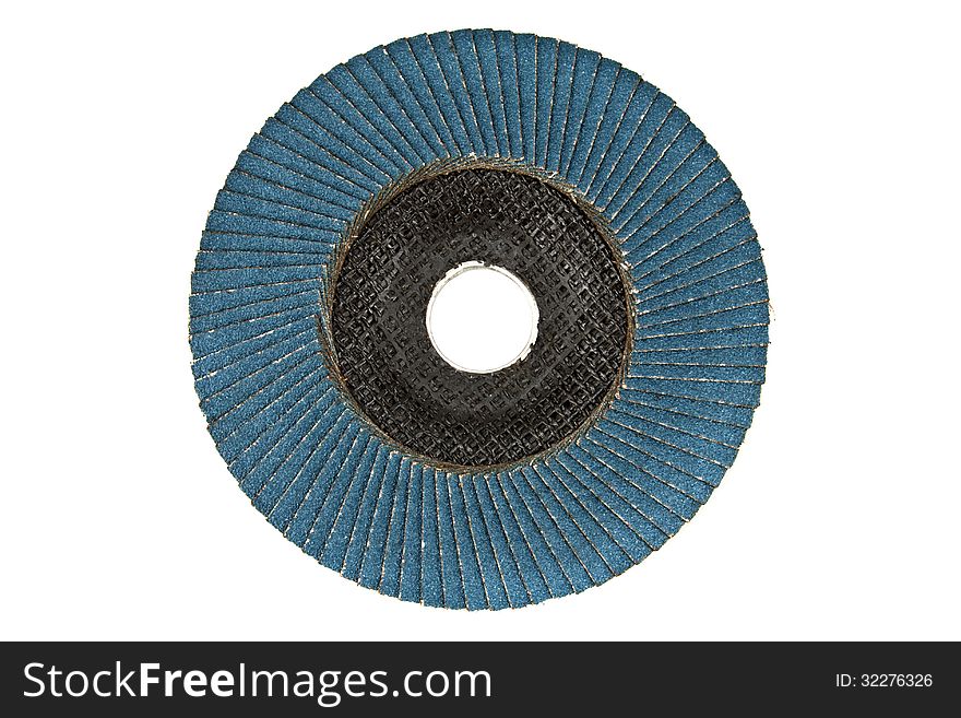 Abrasive disks on a white background