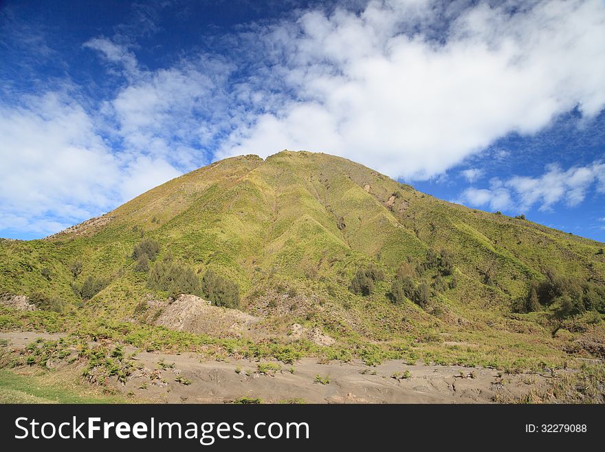 Mountain Batok in Tengger Semeru National Park, East Java, Indonesia