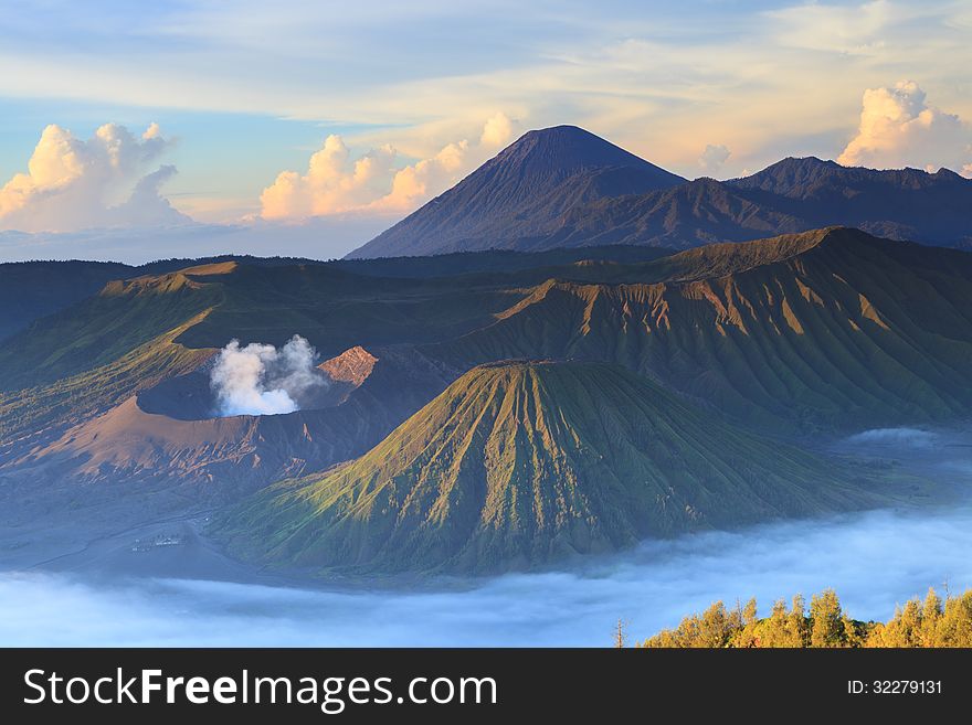 Bromo Mountain In Tengger Semeru National Park At Sunrise