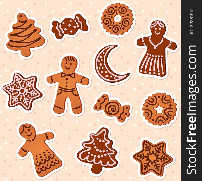 Holiday gingerbread set