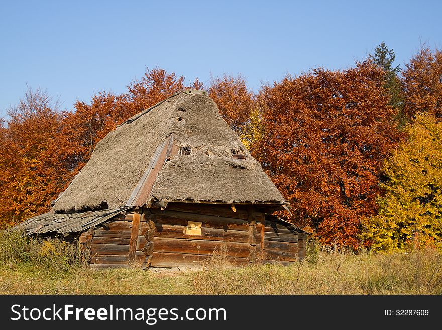 Old House With A Thatched Roof