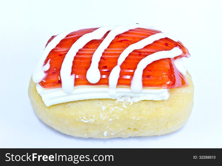 Colorful donut on white background