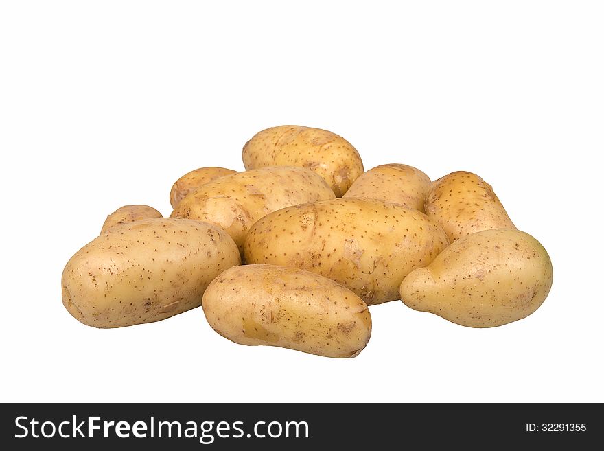 Potatoes isolated on a white background.