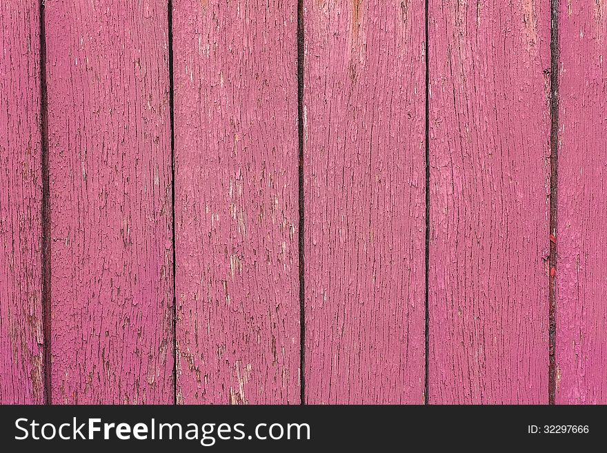 The Pink Grunge Wood Texture With Natural Patterns. Surface of old wood Paint over.