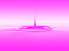 Water Splash Pink Waterdrop Stock Photography