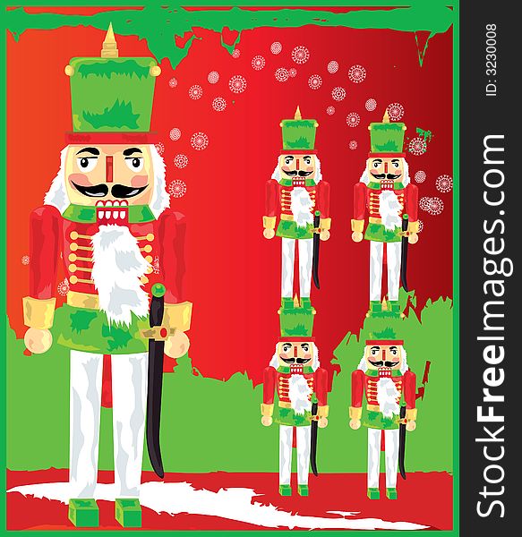 Christmas Nut Cracker Soldier Design. Christmas Nut Cracker Soldier Design.