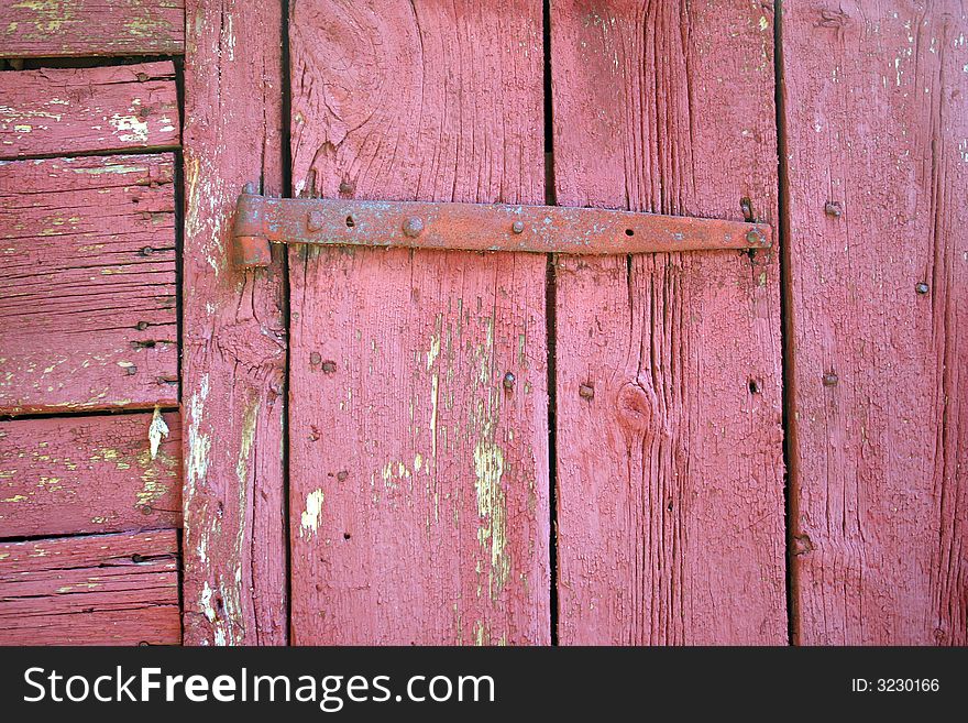 A Old metal Door hinge. A Old metal Door hinge