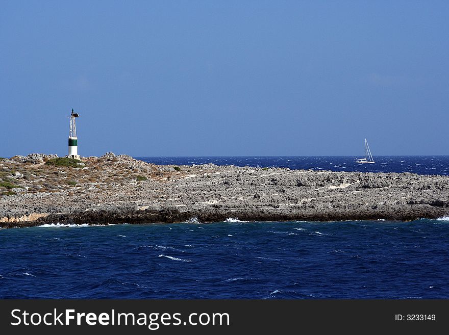 Lighthouse and boat