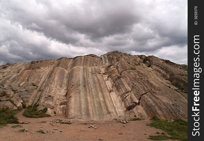 Rock formations in Sacsayhuaman, Cuzco, Peru