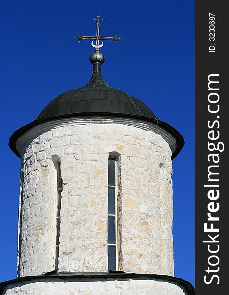 Cupola of the old russian orthodox church. Cupola of the old russian orthodox church.