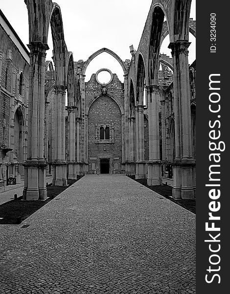 Carmo church in Lisbon, Portugal