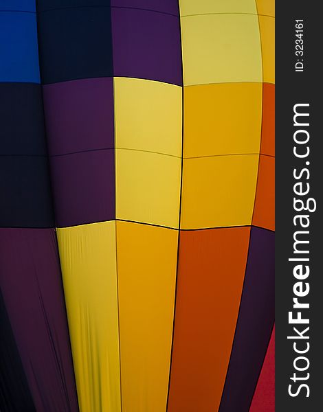 Colorful hot air balloon up close