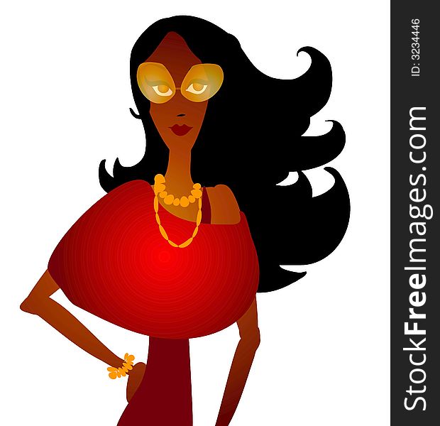 Fall Fashion Woman Clip Art 2