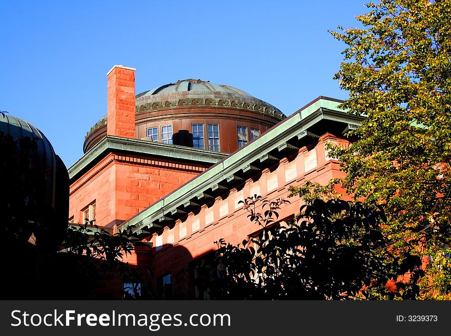 Historic domed building in with blue sky background. Historic domed building in with blue sky background