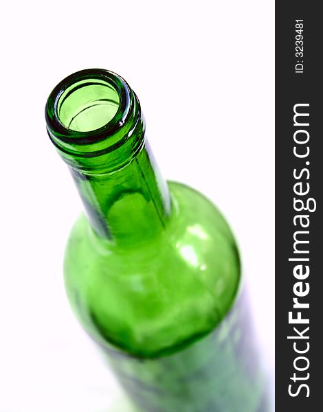 Green wine bottle