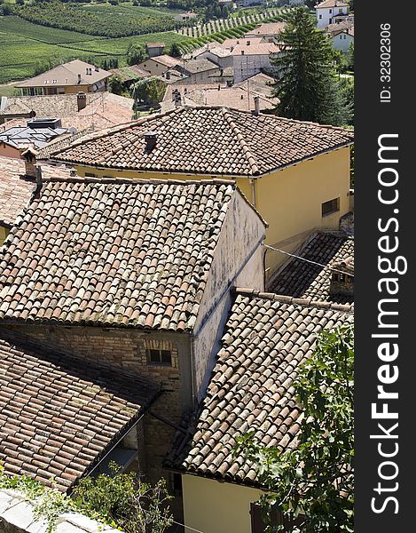 View on the roofs of an Italian town. View on the roofs of an Italian town