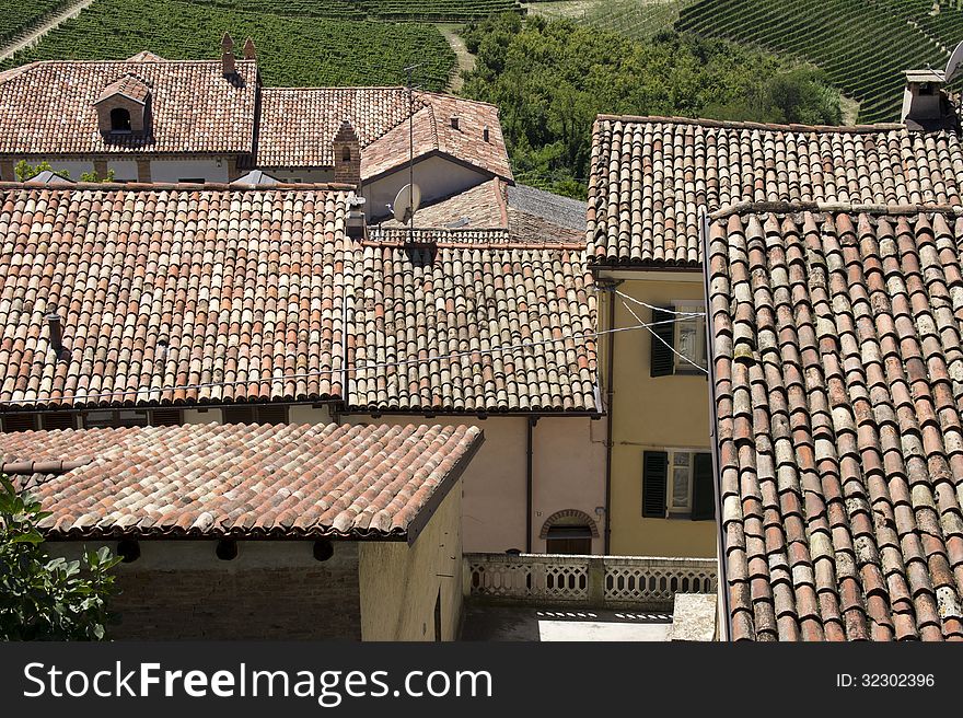 View on the roofs of an Italian town. View on the roofs of an Italian town
