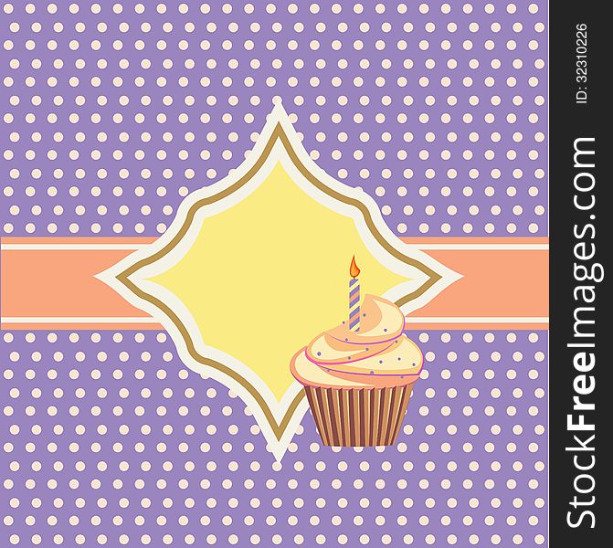 Background with cupcake