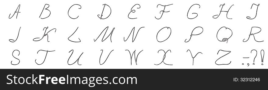 The render of the 3D models of letters from silver. The render of the 3D models of letters from silver