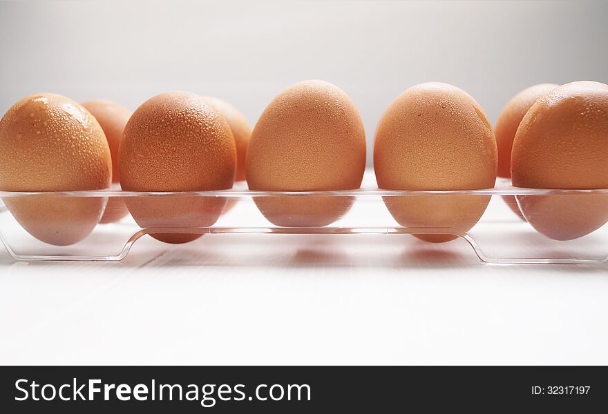 Fresh Eggs and food from refrigerator