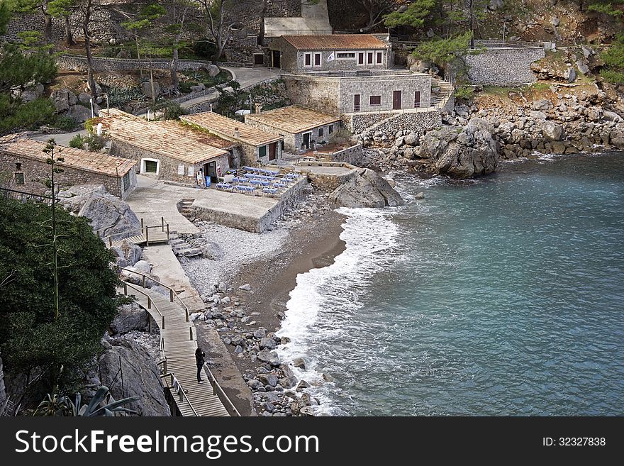 Restaurant In Bay On Mallorca