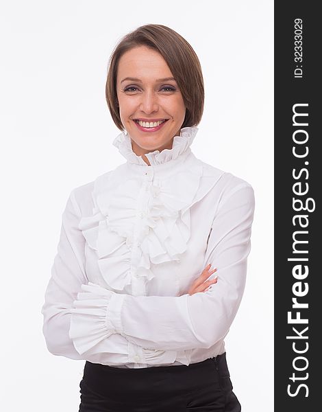 Businesswoman On White