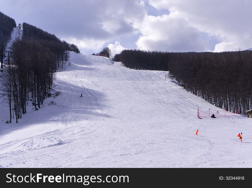 Beautiful sky slope in prato spilla italy