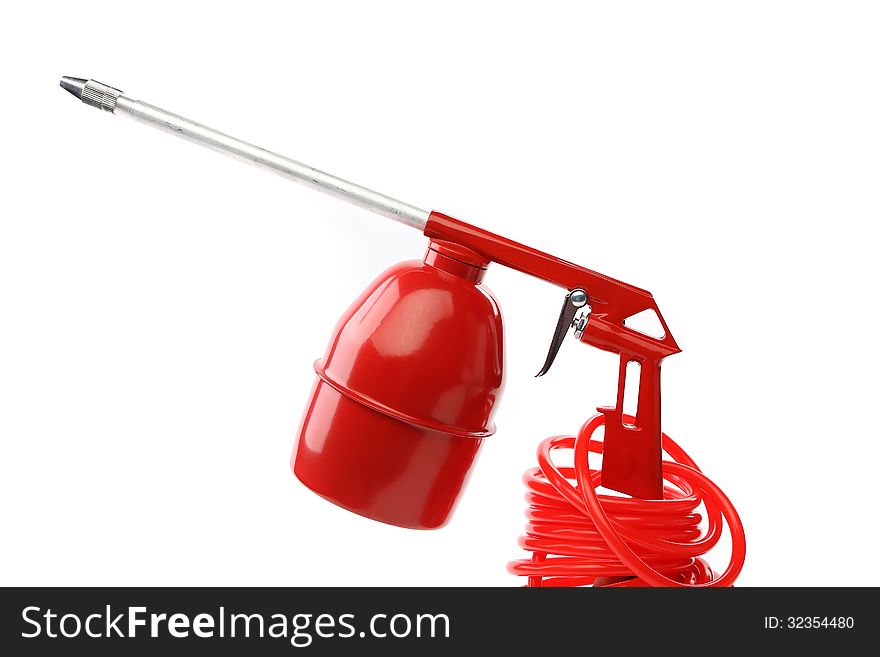 Spray Gun Isolated Over A White Background