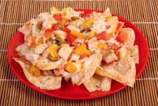 Cheese And Chicken Nachos Royalty Free Stock Images Cheese And Chicken Nachos Royalty Free Stock Images