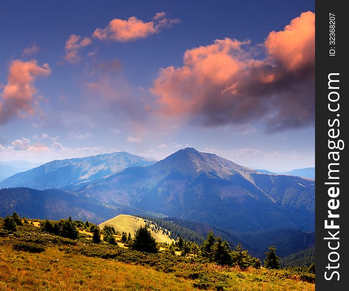 Landscape With Mountain And Valley