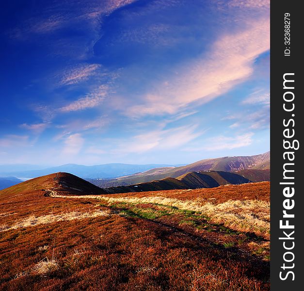 Autumn landscape in the mountains. Autumn landscape in the mountains