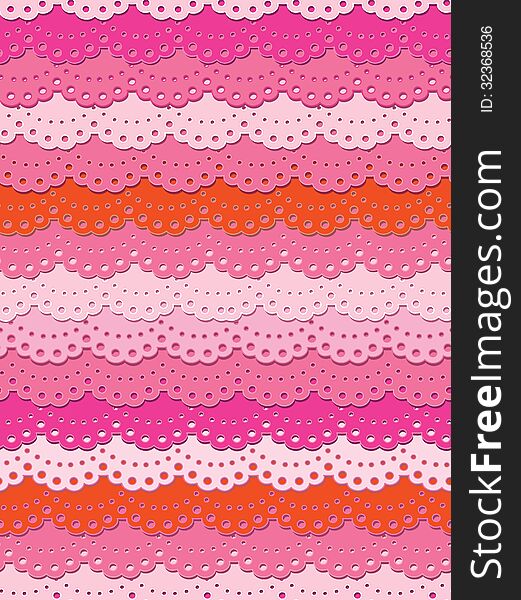 Girly pink lace pattern ~ seamless background. Girly pink lace pattern ~ seamless background