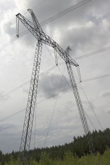 High-voltage Support Of Transmission Lines Royalty Free Stock Photography High-voltage Support Of Transmission Lines Royalty Free Stock Photography