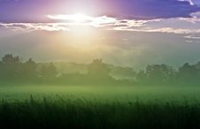 Lilac Sunset Royalty Free Stock Photography Lilac Sunset Royalty Free Stock Photography