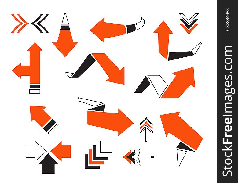 Vector set of arrow illustration. Vector set of arrow illustration