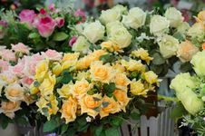Bouquet Of Fabric Roses Stock Images Bouquet Of Fabric Roses Stock Images