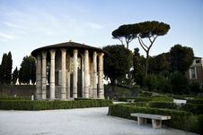 View Of The Temple Of Hercules In Rome Stock Image