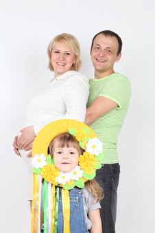 Happy Pregnant Wife And Husband And Little Daughter Royalty Free Stock Photo Happy Pregnant Wife And Husband And Little Daughter Royalty Free Stock Photo